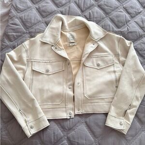 Stoosh Cropped Cream Jean Jacket